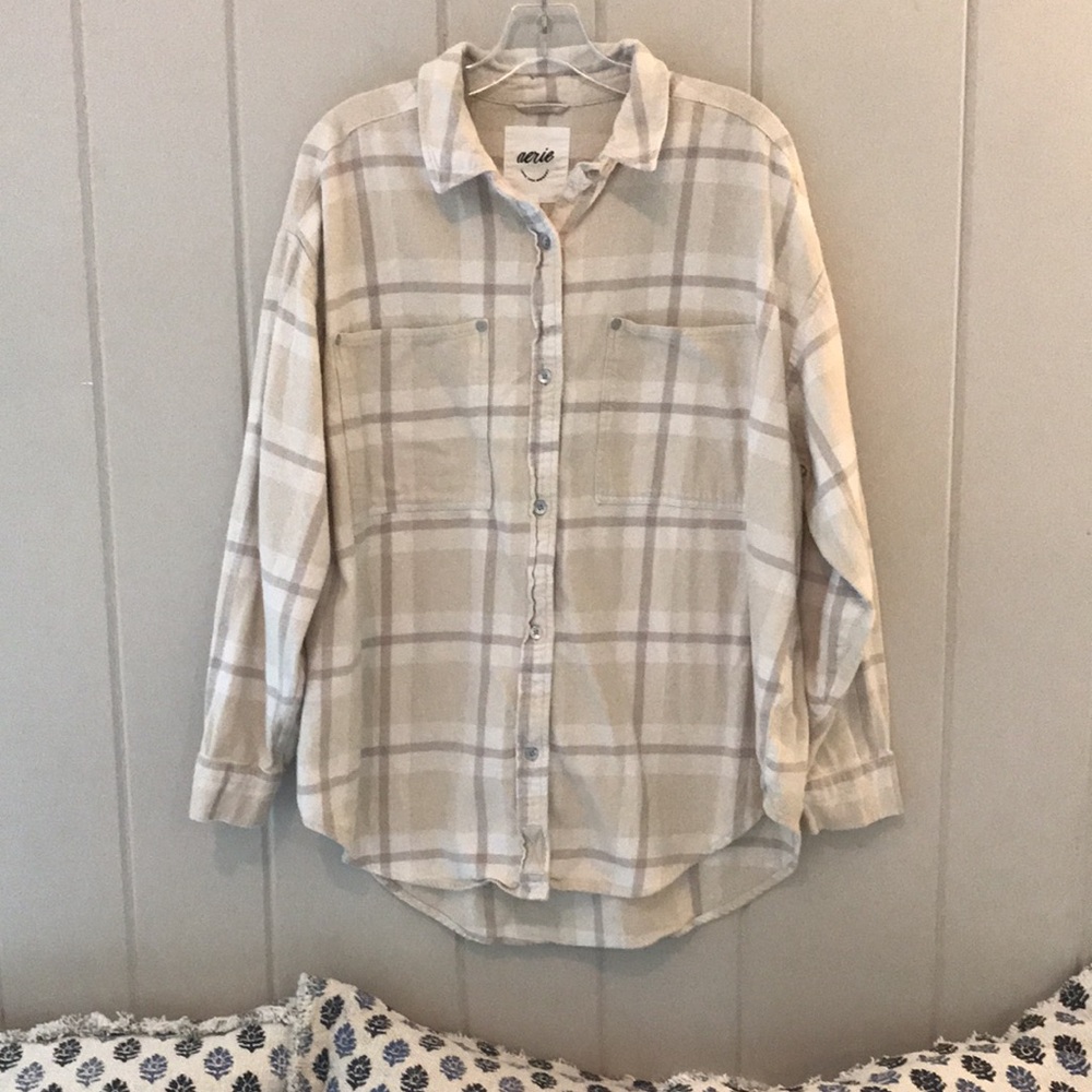Aerie Plaid Flannel Button Down Shirt